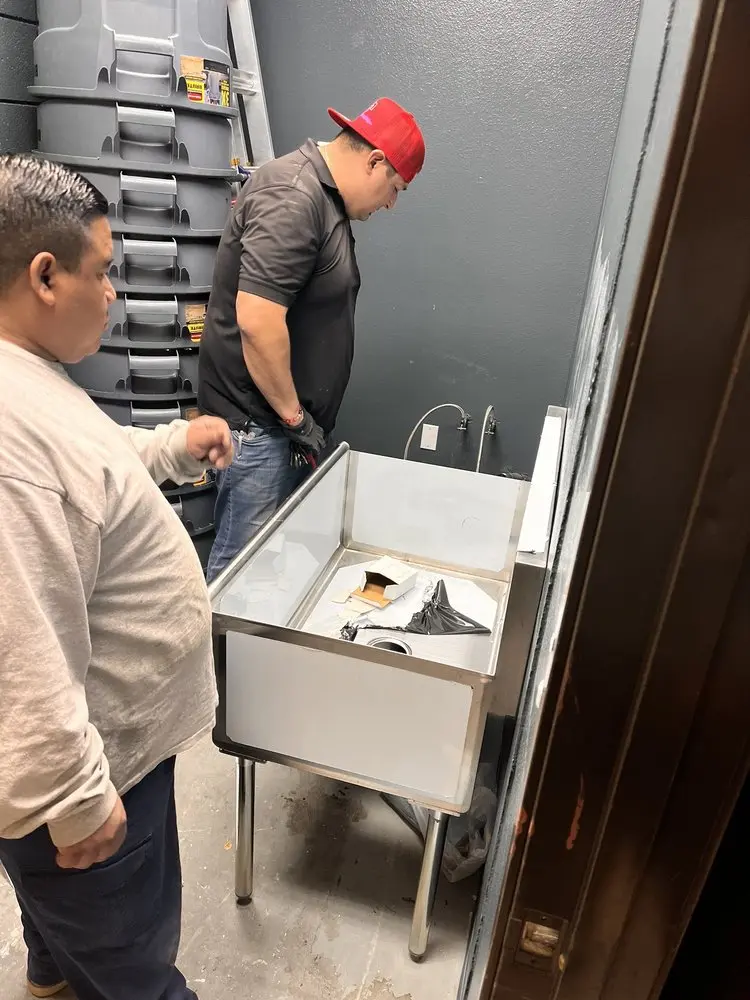 Commercial plumbing and sink installation in West Longview