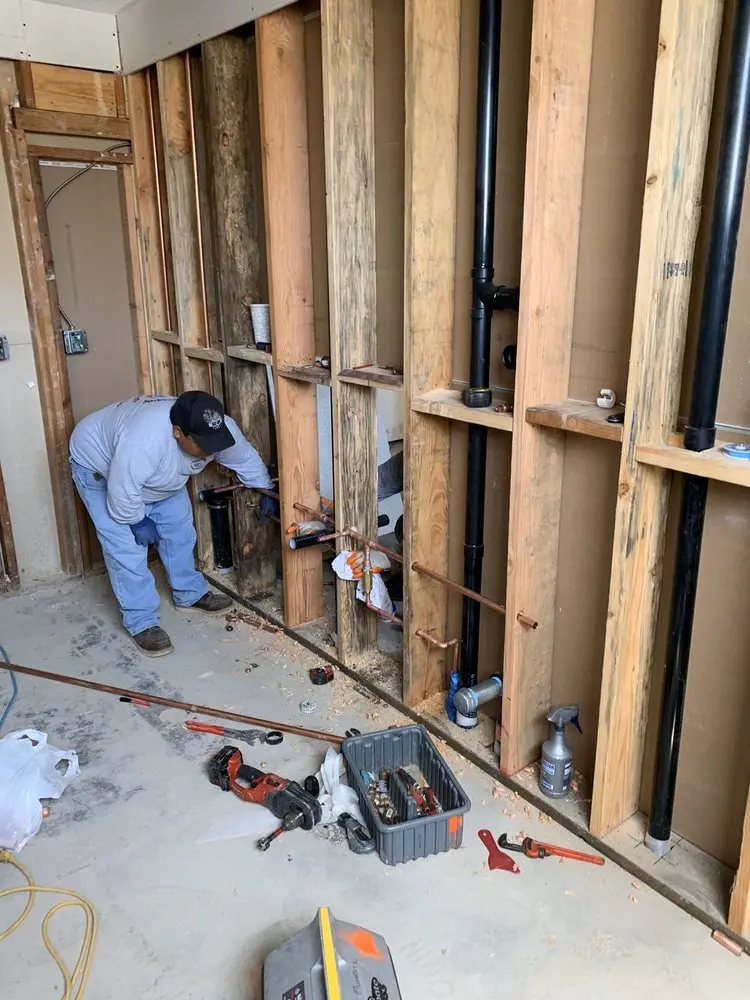 Commercial rough-in plumbing for Water Heater Replacement in West Longview